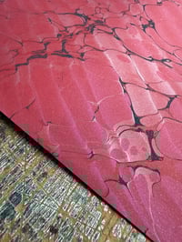 Image 2 of One of a kind hand marbled paper 'Petunia' with shimmer finish