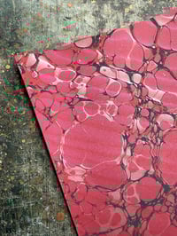 Image 3 of One of a kind hand marbled paper 'Petunia' with shimmer finish