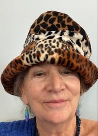 Image 2 of Jaunty fake fur brimmed cloche hat 