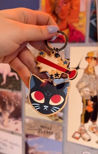 Image 2 of Mae Double Wooden Keychain | Night in the Woods