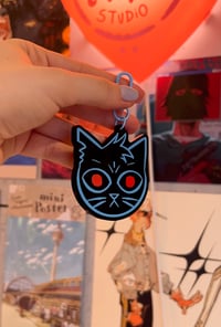 Image 2 of Mae Nightmare Eyes Acrylic Keychain | Night in the Woods