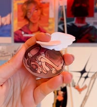 Image 2 of Wolpertinger Plush Wings Button