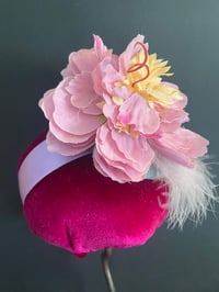 Image 2 of Fluffy Pink Fascinator 