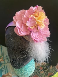 Image 4 of Fluffy Pink Fascinator 