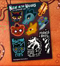 Image 1 of Night in the Woods A5 Vinyl Sticker Set