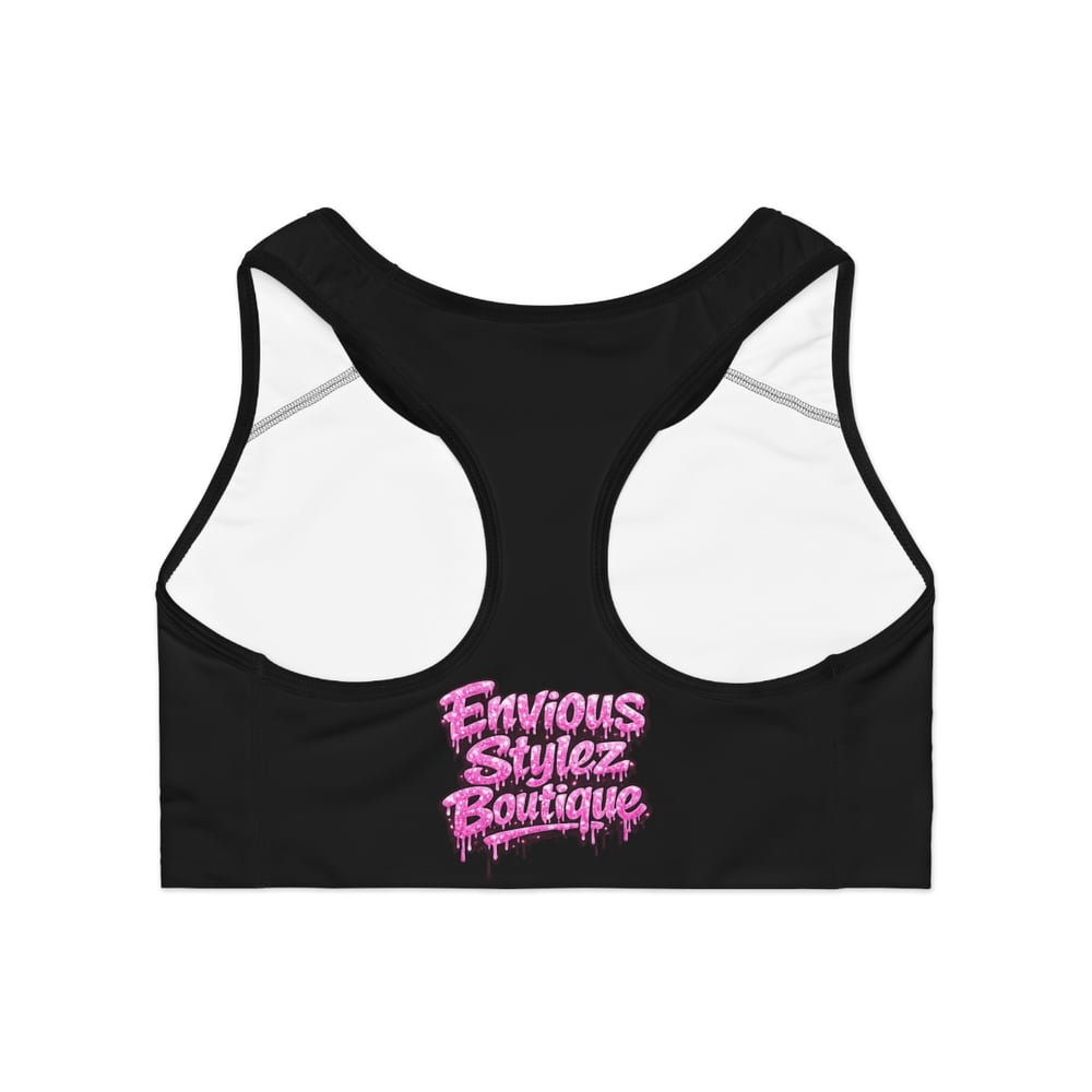 Image of They Mad Pink Drip Sports Bra – Envious Stylez Boutique Activewear