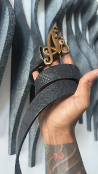 Image 1 of Black Python Belt
