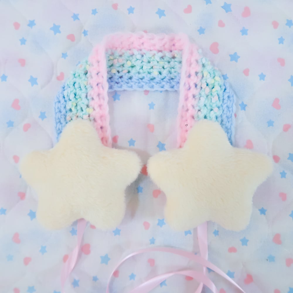 Shooting Star Headdress / Earmuffs: Pastel Mix
