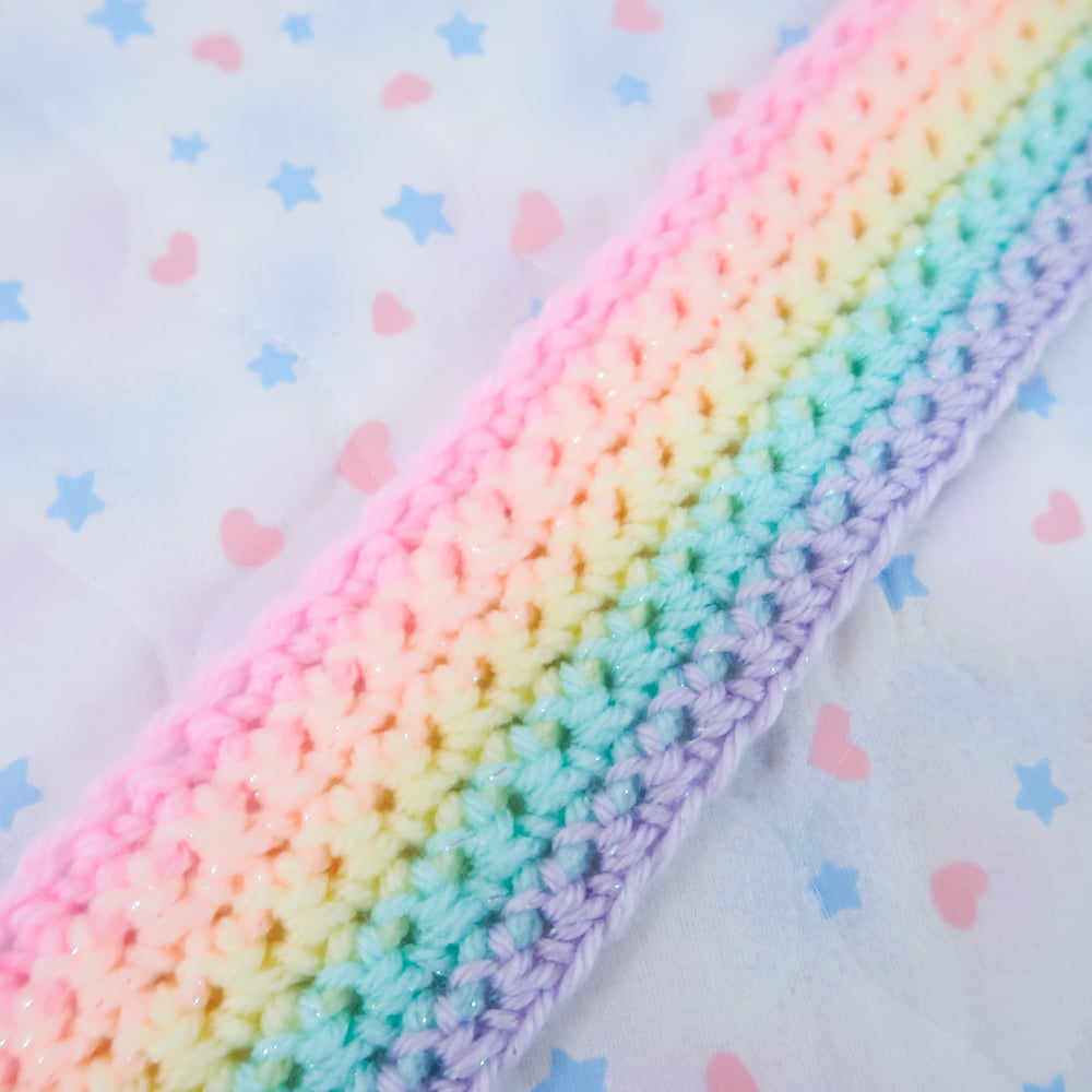 Shooting Star Headdress / Earmuffs: Pastel Rainbow