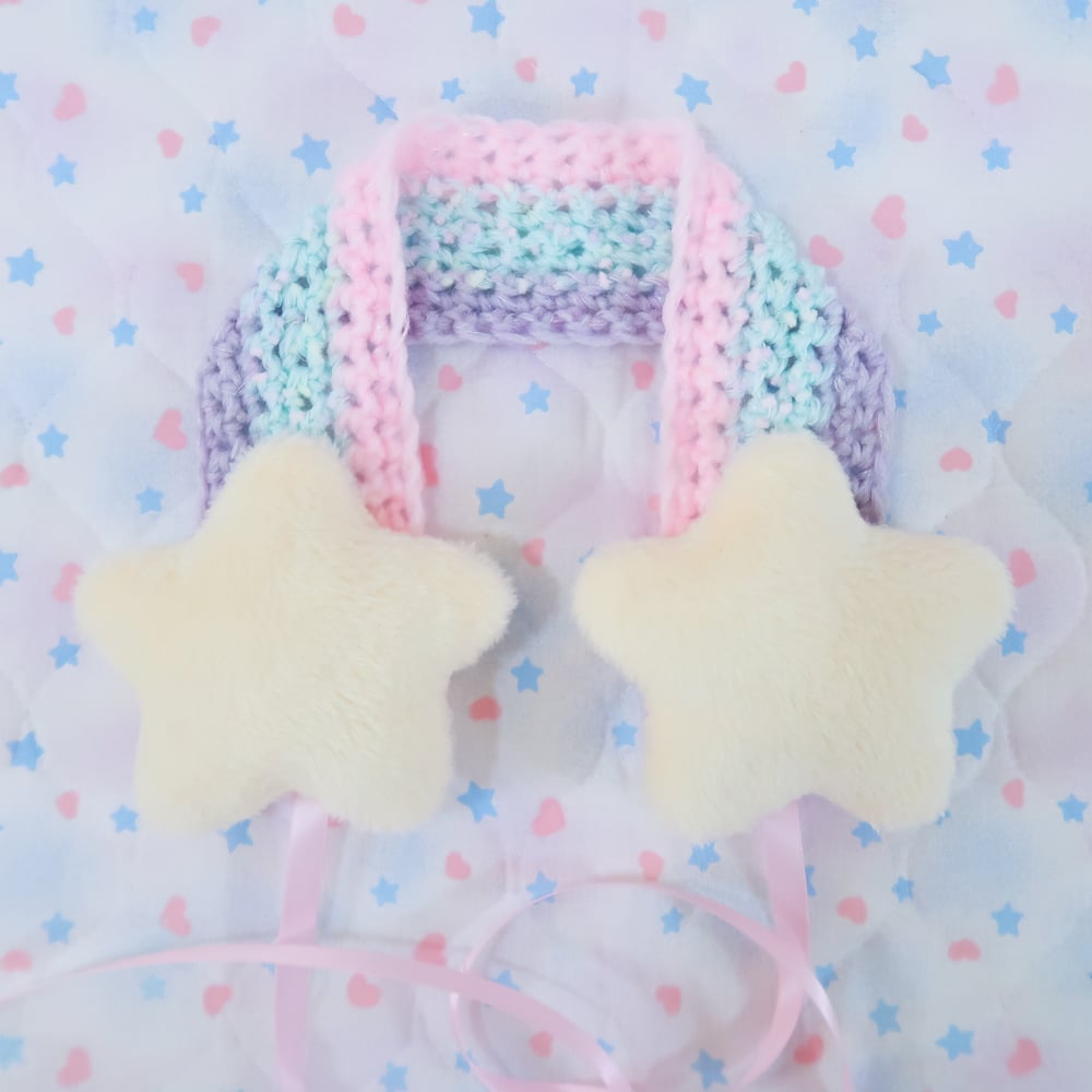 Shooting Star Headdress / Earmuffs: Pastel Mixx
