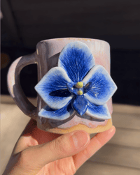 Image 3 of Blue Orchid Mug