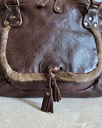 Image 8 of LEATHER FUR TRIM BAG