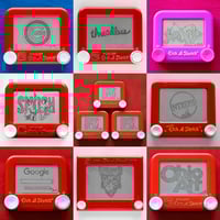 Image 5 of Custom Classic Etch A Sketch logo for Amy | Permanent & Preserved