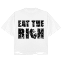 Image 2 of "Richey" Distressed Oversized Boxy Fit Tee