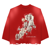 Image 2 of "Money Talks" Heavy Oversized Sun Washed Distressed Tee