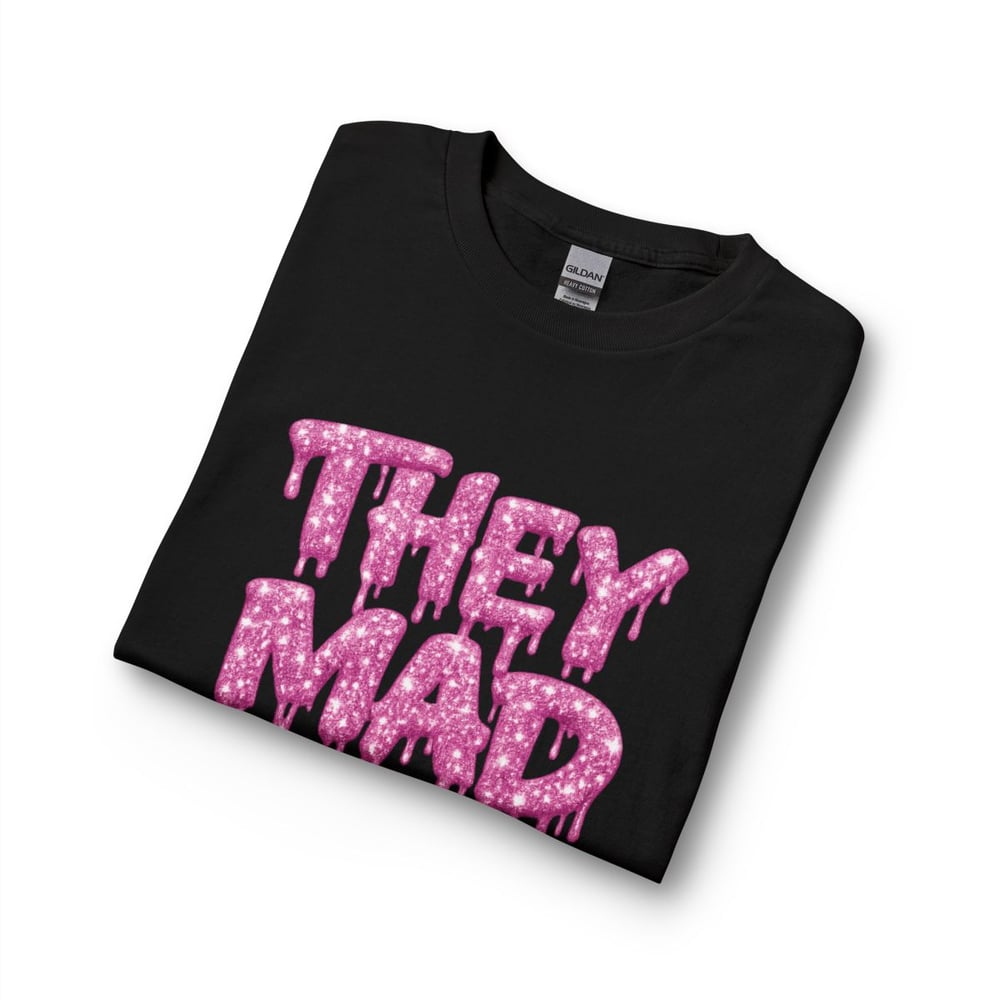 Image of They Mad Long Sleeve Tee — Pink Drip "Envious Stylez Boutique" Graphic Shirt