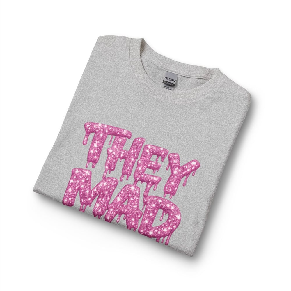 Image of They Mad Long Sleeve Tee — Pink Drip "Envious Stylez Boutique" Graphic Shirt