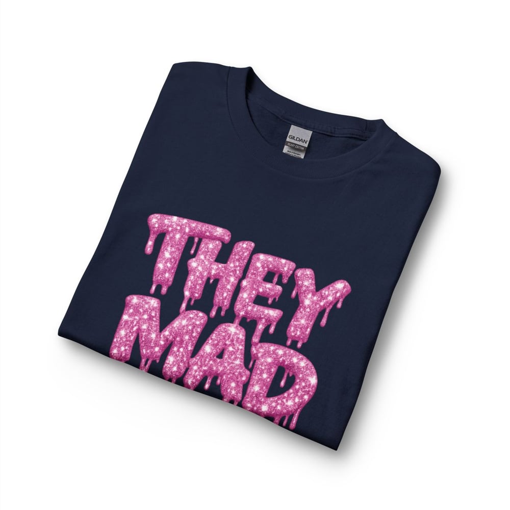 Image of They Mad Long Sleeve Tee — Pink Drip "Envious Stylez Boutique" Graphic Shirt