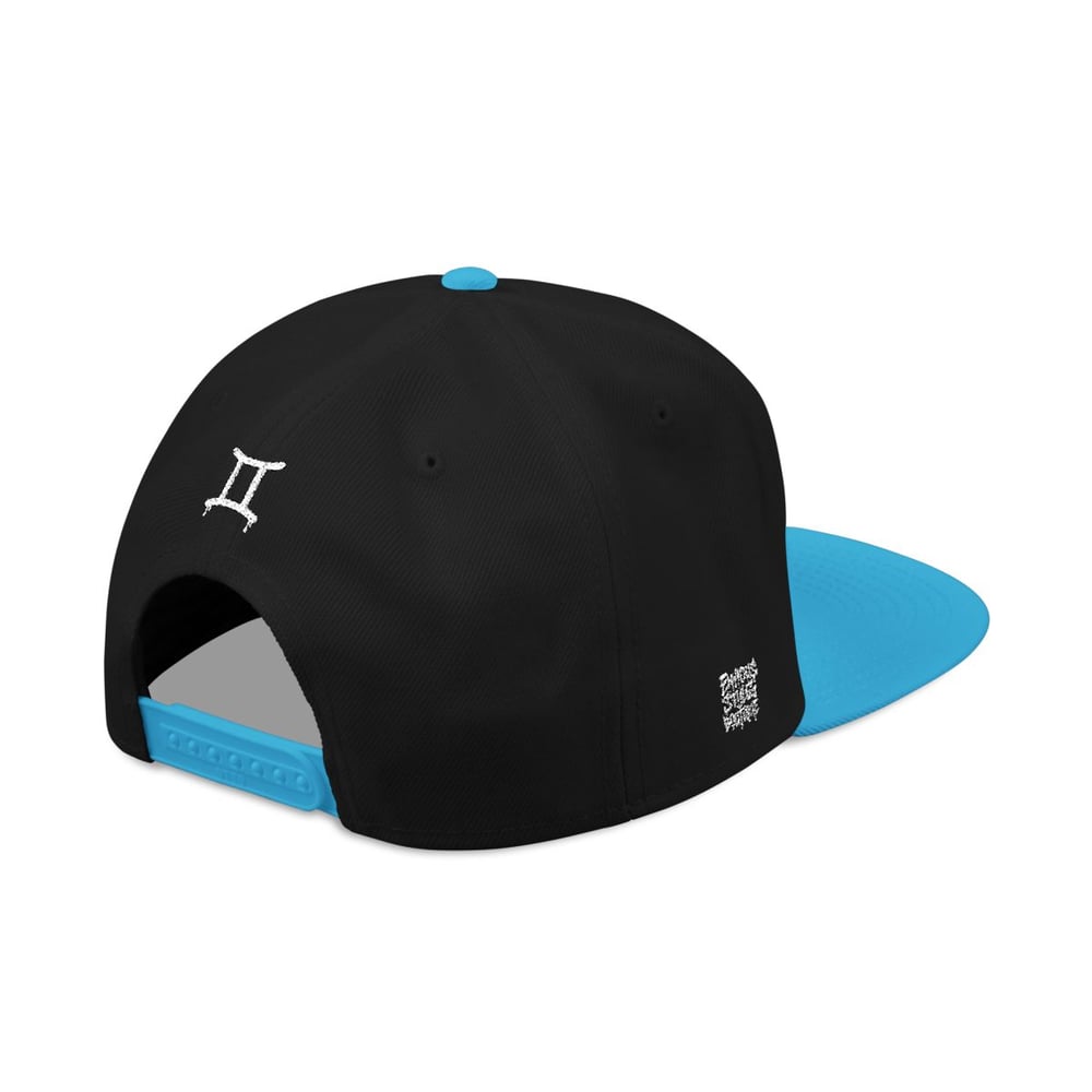 Image of Embroidered Gemini Snapback Hat – Zodiac Twins Embroidery