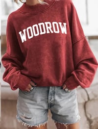 Arched Name on High Neck Drop Shoulder Mineral Washed Sweatshirt