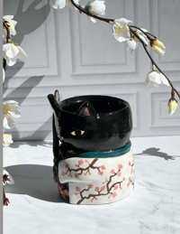 Image 3 of Samurai cat cup