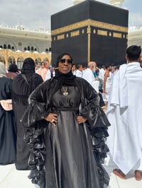 Image 2 of Crystal 4 piece (open Abaya set)