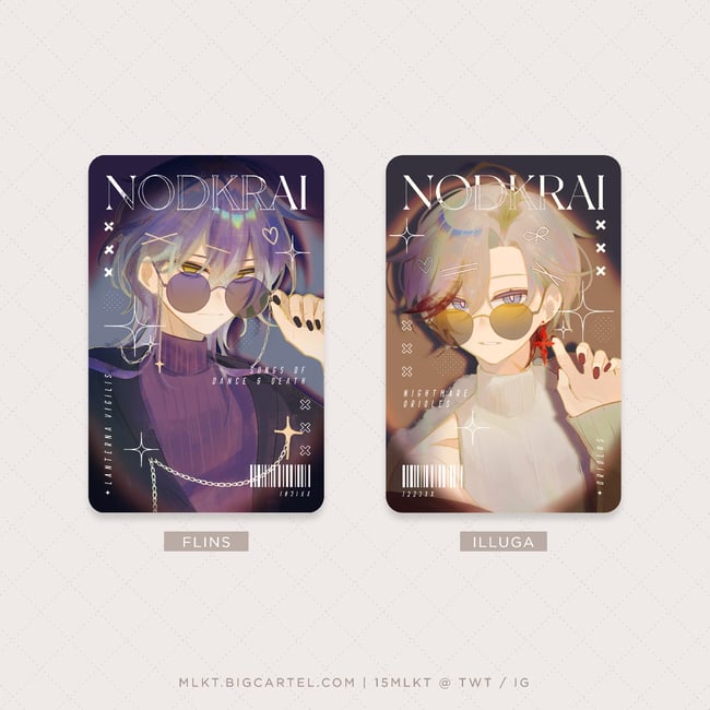 GENSHIN ✧ Flins + Illuga Glitter Photocards