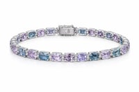 Image 1 of lavender and gray spinel bracelet