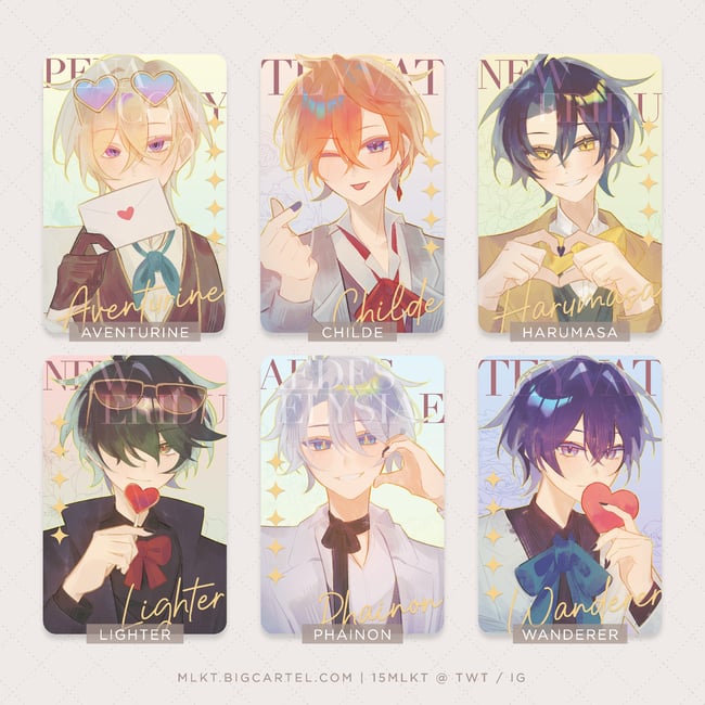 HOYO ✧ Gold Foil Photocards