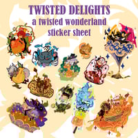 twisted delights! a twisted wonderland sticker sheet