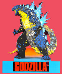 Image 1 of Godzilla 3D Hand Crafted Wooden Wall Hanging Artwork