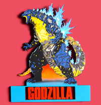 Image 2 of Godzilla 3D Hand Crafted Wooden Wall Hanging Artwork