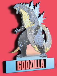 Image 5 of Godzilla 3D Hand Crafted Wooden Wall Hanging Artwork