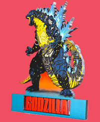 Image 6 of Godzilla 3D Hand Crafted Wooden Wall Hanging Artwork