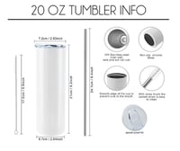 Image 2 of Custom 20oz Stainless Steel Tumbler