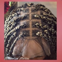 Image 3 of Braided Lace Wig Gabby: Mixed Color Box Braids Colors 27 613 1B