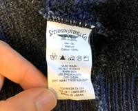 Image 7 of Stevenson Overall jeans HW1-IN indigo dyed fisherman sweater, size M (fits M/L)