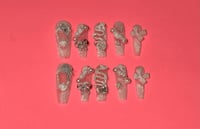 Image 1 of LONG COFFIN ICY WHITE ARCTIC SILVER GEM NAILS