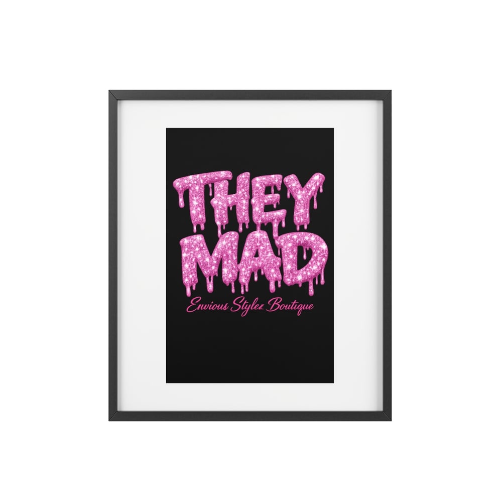 Image of Framed Poster — 'Caught You Lookin' Pinup Wall Art (Matte)