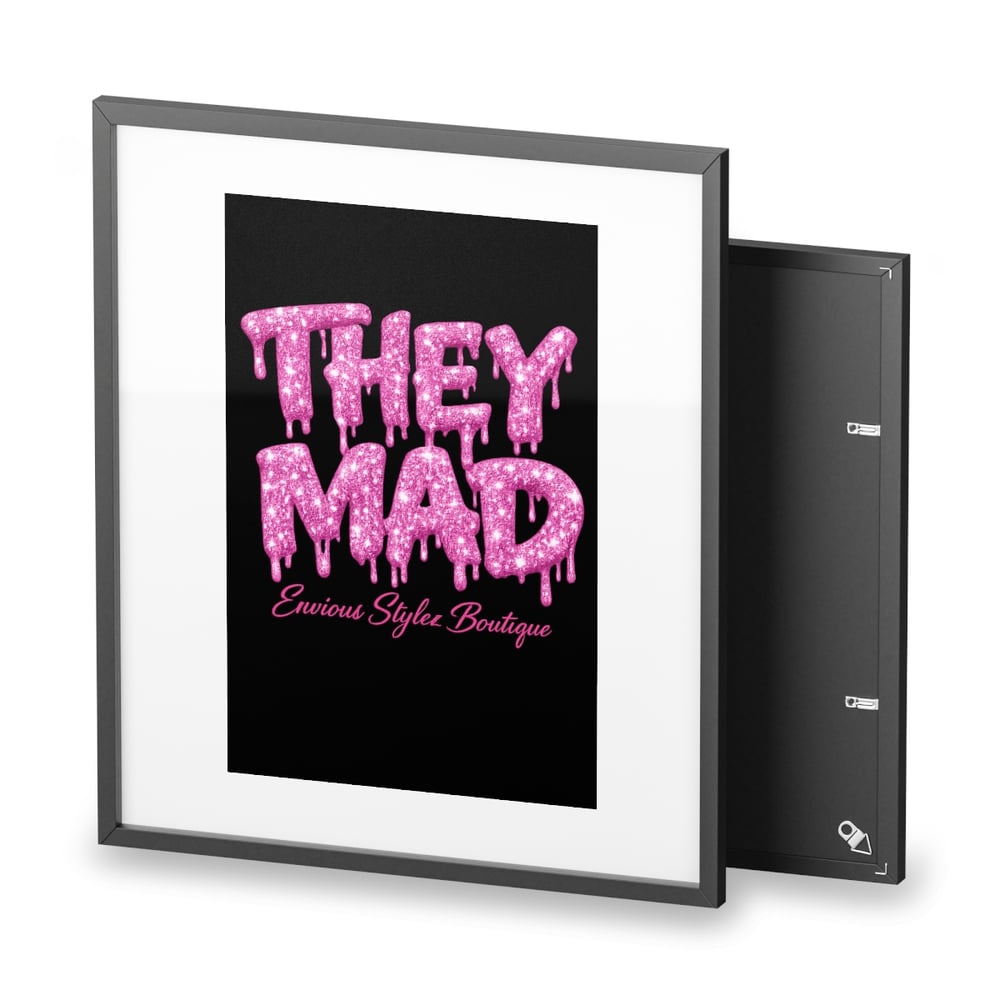 Image of Framed Poster — 'Caught You Lookin' Pinup Wall Art (Matte)