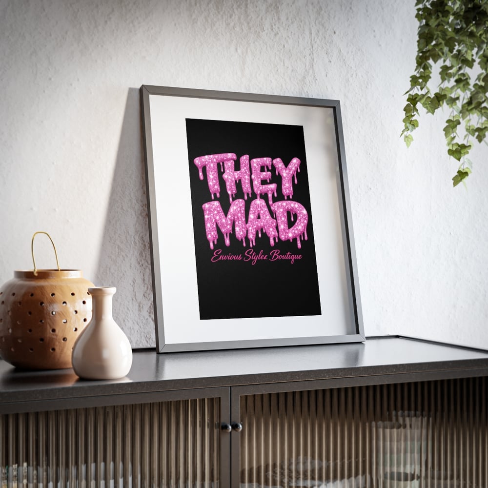 Image of Framed Poster — 'Caught You Lookin' Pinup Wall Art (Matte)