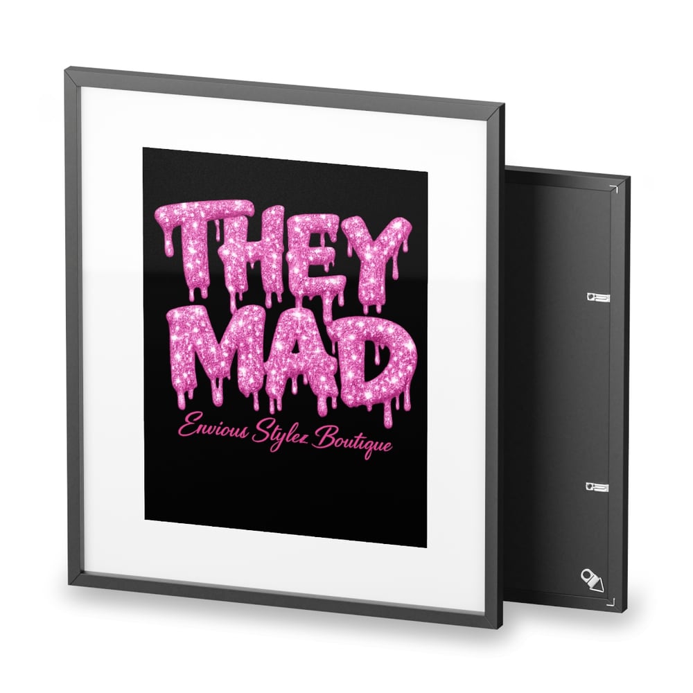 Image of Framed Poster — 'Caught You Lookin' Pinup Wall Art (Matte)