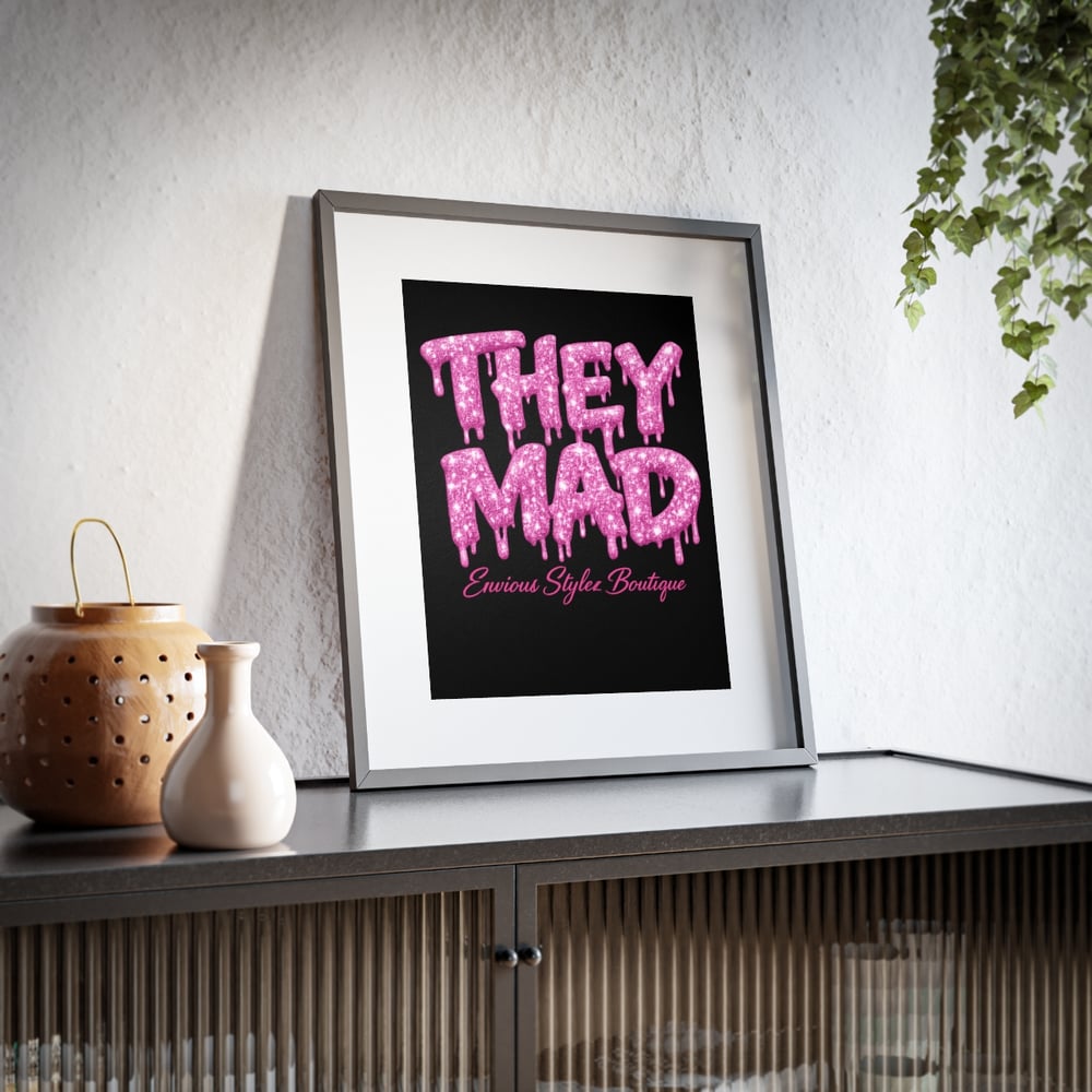 Image of Framed Poster — 'Caught You Lookin' Pinup Wall Art (Matte)