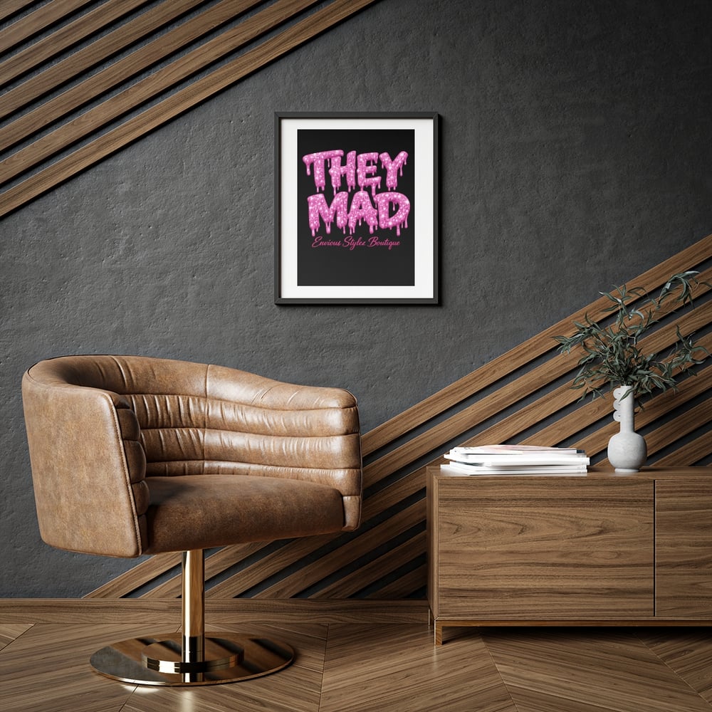Image of Framed Poster — 'Caught You Lookin' Pinup Wall Art (Matte)