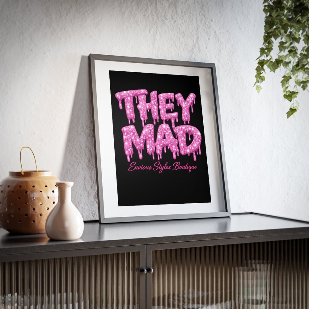 Image of Framed Poster — 'Caught You Lookin' Pinup Wall Art (Matte)