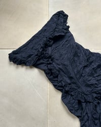 Image 2 of BLACK FRILLY WRAP TOP