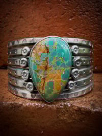 Image 1 of WL&A Handmade Ingot Natural Royston "Medicine" Cuff - 7" Wrist in - Stone Gem Grade Natural Royston 