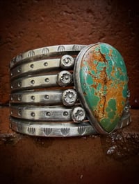 Image 3 of WL&A Handmade Ingot Natural Royston "Medicine" Cuff - 7" Wrist in - Stone Gem Grade Natural Royston 