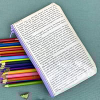 Image 2 of Pride and Prejudice Book Page Pencil Case, Jane Austen Illustration