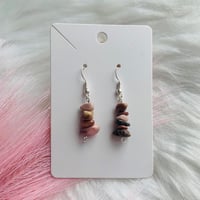 Rhodonite Crystal Chip Earrings
